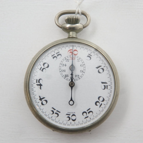 66 - WWII navy issue stop watch, stamped HS-7  2321 verso, working at lotting. UK P&P Group 1 (£16+VAT fo... 