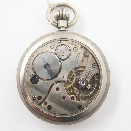 73 - FLUERIER: military pocket watch stamped GSTP F066433 verso, working at lotting. UK P&P Group 1 (£16+... 