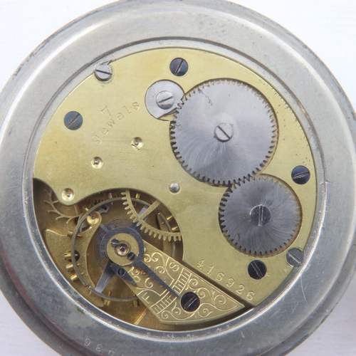 79 - H WILLIAMS LTD: WWI military issue pocket watch stamped 103945 to dial and verso, working at lotting... 