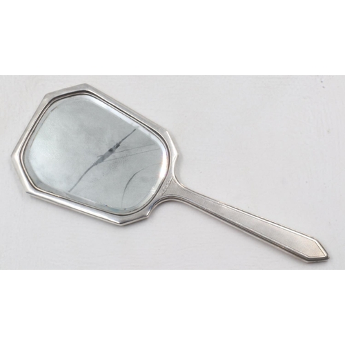 126 - Hallmarked silver vanity mirror. UK P&P Group 1 (£16+VAT for the first lot and £2+VAT for subsequent... 