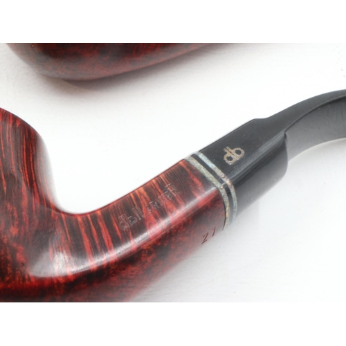 169 - Six DB design Berlin briar smoking pipes with pouches. UK P&P Group 2 (£20+VAT for the first lot and... 