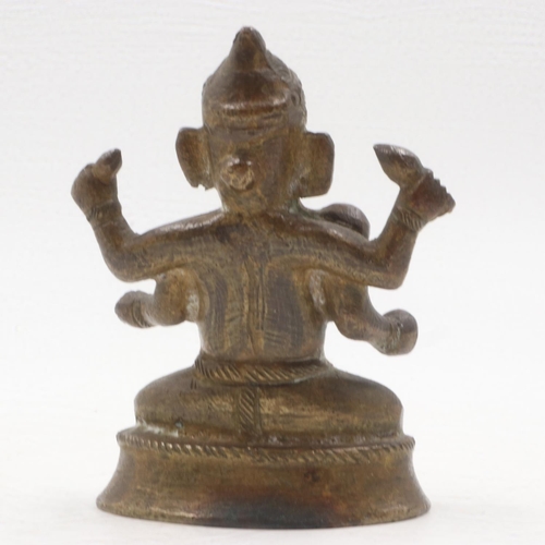 298 - 19th century bronze depiction of Vishnu, H: 80mm. UK P&P Group 1 (£16+VAT for the first lot and £2+V... 