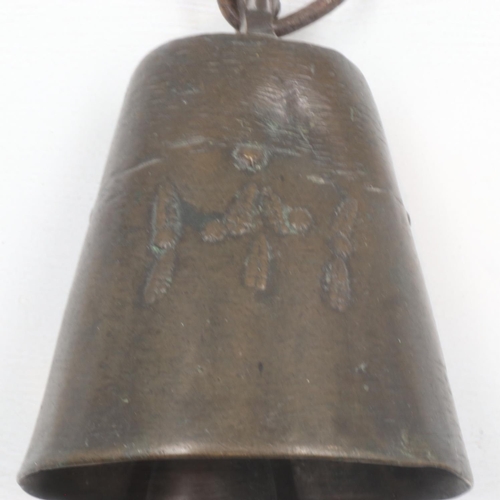 299 - Early Tibetan bronze temple style bell, overall H; 23cm. UK P&P Group 2 (£20+VAT for the first lot a... 