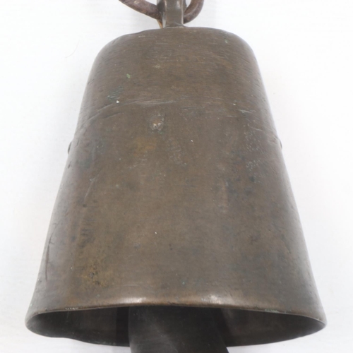 299 - Early Tibetan bronze temple style bell, overall H; 23cm. UK P&P Group 2 (£20+VAT for the first lot a... 