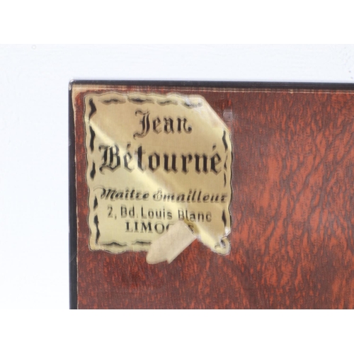 231 - Limoges hand painted framed plaque. UK P&P Group 3 (£30+VAT for the first lot and £8+VAT for subsequ... 