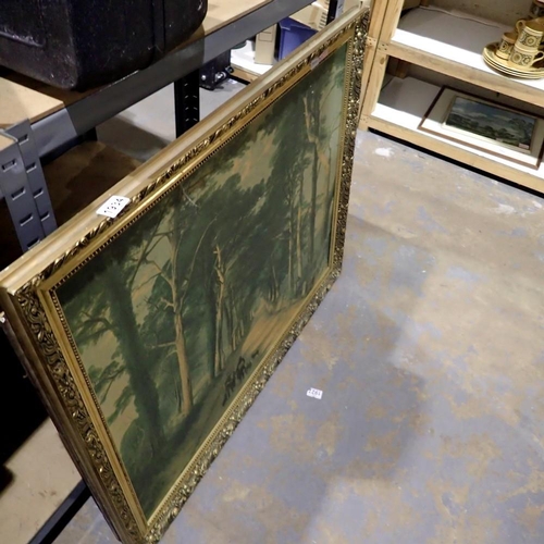 1934 - Two large gilt framed prints by F.R. Lee 1859, 100 x 80 cm. Not available for in-house P&P