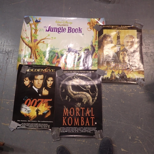 363 - Collection of assorted movie posters, including GoldenEye, Jungle Book, and Mortal Kombat. UK P&P Gr... 