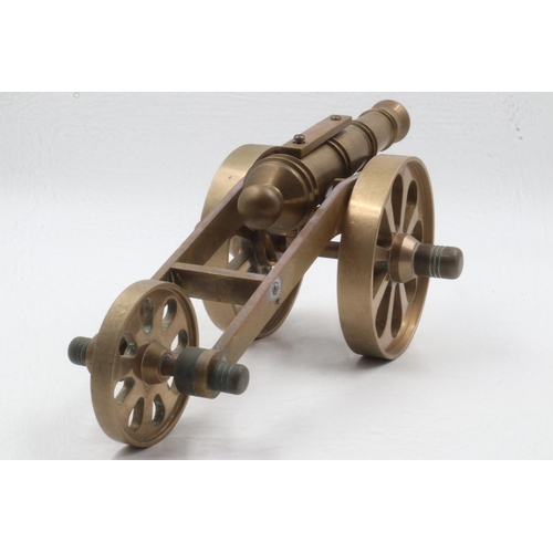 315 - Ornamental hand made brass cannon, approximately 6kg. UK P&P Group 3 (£30+VAT for the first lot and ... 