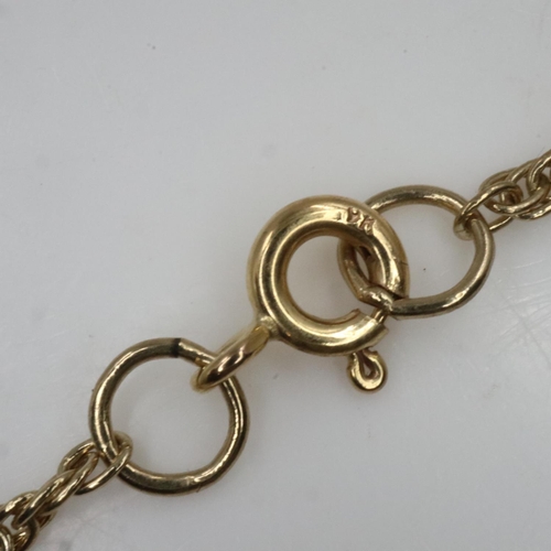 46 - 9ct gold twist link neck chain, L: 60 cm, 4.6g. UK P&P Group 0 (£6+VAT for the first lot and £1+VAT ... 