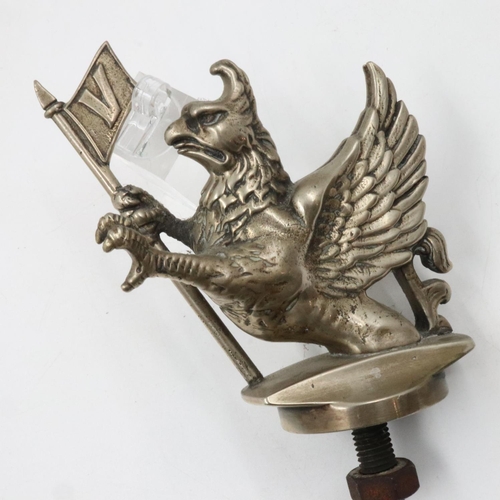 106 - Early Vauxhall Wyvern car mascot (1929-1930), by Joseph Fray Limited Birmingham, nickel plated, unmo... 