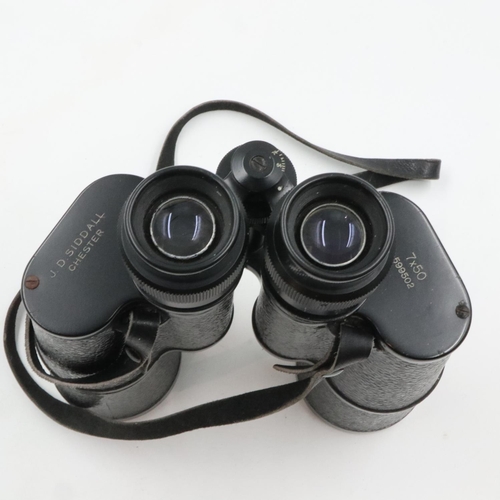 116 - J D Siddall (Chester) pair of 7x50 field binoculars. UK P&P Group 2 (£20+VAT for the first lot and £... 