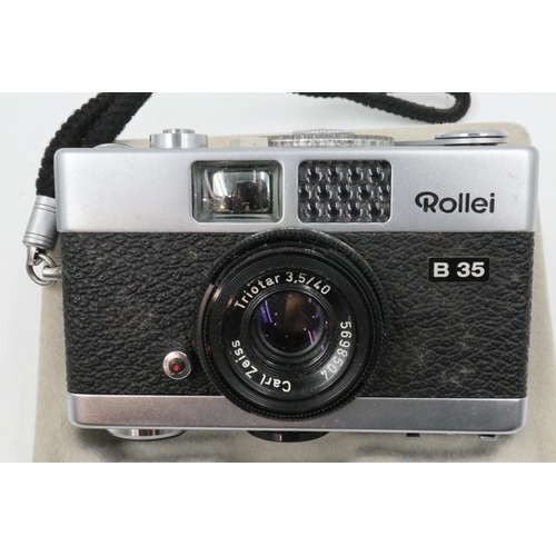 118 - Rollei B35 with Carl Zeiss Trinotar lens, boxed with manual. UK P&P Group 2 (£20+VAT for the first l... 