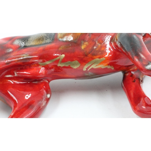 229 - Anita Harris hound dog, signed in gold, no cracks or chips, L: 28 cm. UK P&P Group 2 (£20+VAT for th... 