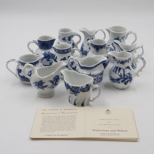 289 - Royal Worcester blue and white Heirloom jug collection with certificates (12). UK P&P Group 2 (£20+V... 