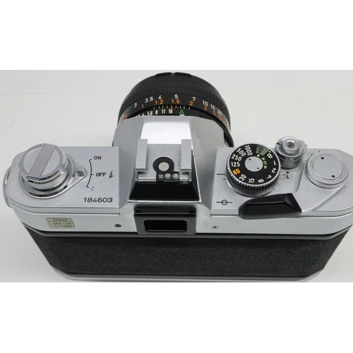 108 - Canon FTb QL 35mm film camera with Canon 50mm f = 1.8 lens. UK P&P Group 2 (£20+VAT for the first lo... 