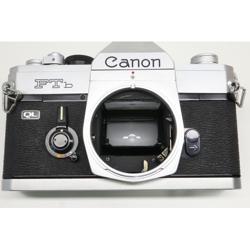 108 - Canon FTb QL 35mm film camera with Canon 50mm f = 1.8 lens. UK P&P Group 2 (£20+VAT for the first lo... 