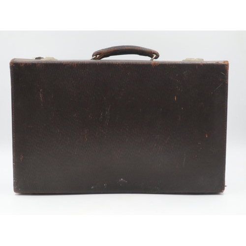 367 - Reynolds & Branson of Leeds fitted leather doctors travelling apothecary case with three drawers wit... 