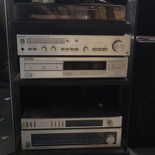 383 - Pioneer audio setup, comprising DT510 Audio Digital Timer, PL-880 Direct Drive turntable, PD-4100 CD... 