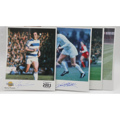 2003 - Autographed Editions signed photographs five footballers, Gerry Francis, Rodney Marsh, Norman Hunter... 