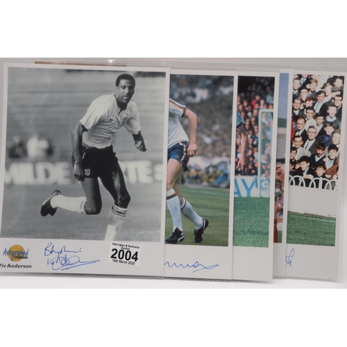 2004 - Autographed Editions signed photographs five footballers Viv Anderson, Malcolm Macdonald, Stan Bowle... 