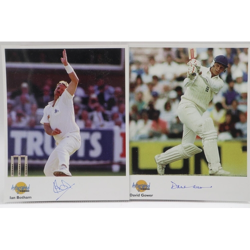 2008 - Autographed Editions signed photographs of four cricketers: Graham Gooch, David Gowen, Ian Botham an... 