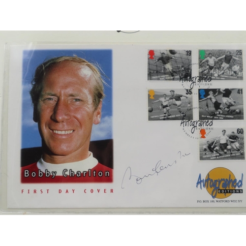 2013 - Autographed Editions signed stamped envelope, Bobby Charlton. UK P&P Group 1 (£16+VAT for the first ... 