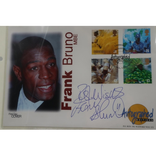 2014 - Autographed Editions signed stamped envelope: Frank Bruno and Geoff Hurst. UK P&P Group 1 (£16+VAT f... 