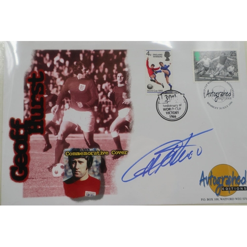 2014 - Autographed Editions signed stamped envelope: Frank Bruno and Geoff Hurst. UK P&P Group 1 (£16+VAT f... 