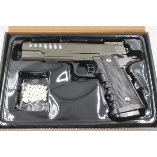 2022 - New boxed airsoft pistol BB gun. UK P&P Group 2 (£20+VAT for the first lot and £4+VAT for subsequent... 