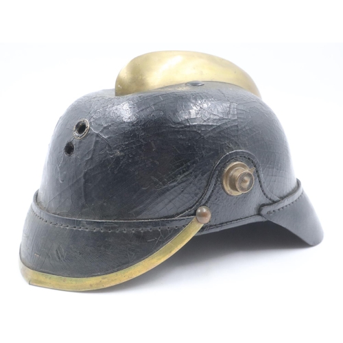 2172 - Unusual Imperial German Fire Helmet. A standard 1915 Pattern Army Pickelhaube Marked to the 19th Inf... 