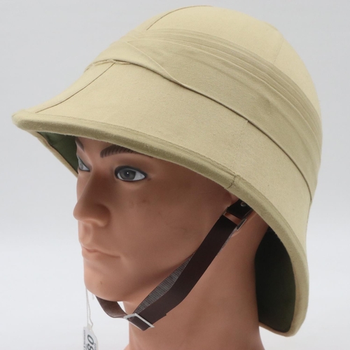 2180 - Replica British tropical issue pith helmet, liner adjustable. UK P&P Group 2 (£20+VAT for the first ... 