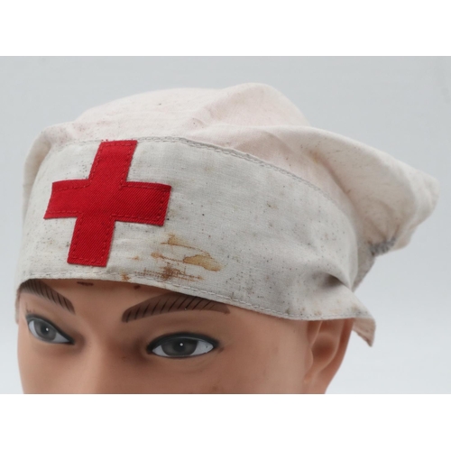 2199 - WWII German DRK Nurses Hat. Un-Issued from a crate War stock found in Norway. UK P&P Group 1 (£16+VA... 