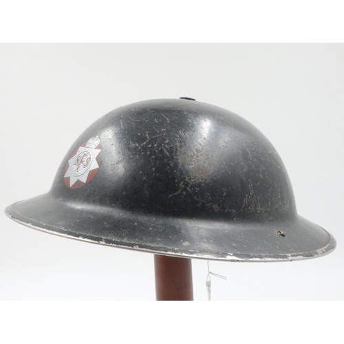 2200 - WWII 1939 Dated British Home Front National Fire Service Mk II Helmet. Nice clean helmet with liner ... 