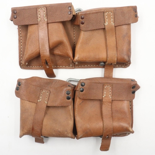 2231 - Two rare 1944 German G43 Ammo Pouches. Issued mainly to Fallschirmjäger units (paratroopers). UK P&P... 