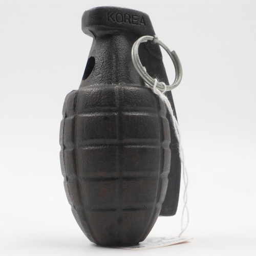 2236 - Cast iron full-size replica grenade. UK P&P Group 1 (£16+VAT for the first lot and £2+VAT for subseq... 