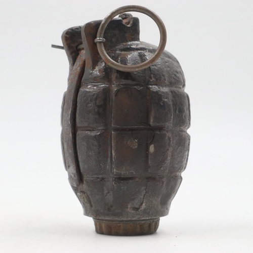 2237 - INERT WWII British No. 36 Mills Grenade with centre tub, ring pin, striker and lever. UK P&P Group 1... 