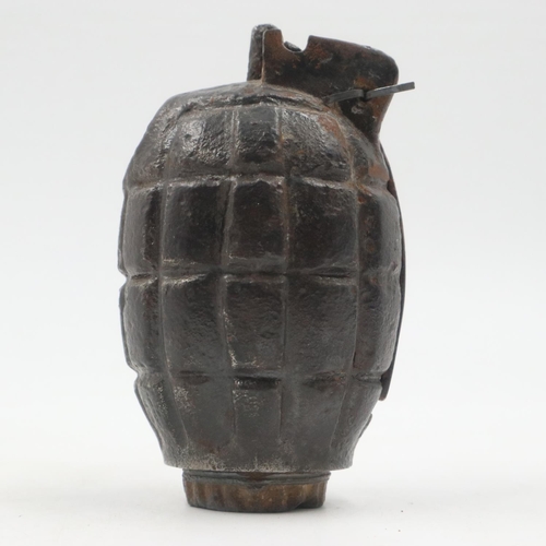 2237 - INERT WWII British No. 36 Mills Grenade with centre tub, ring pin, striker and lever. UK P&P Group 1... 