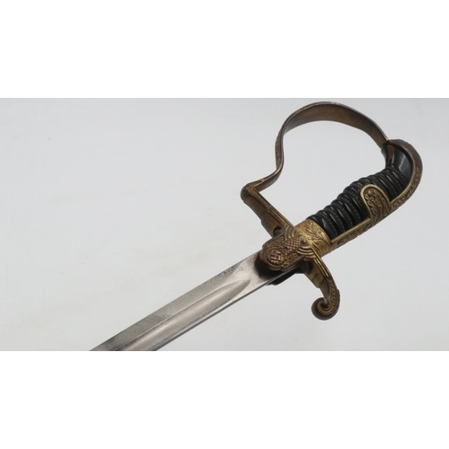 2246 - WWII German Kriegsmarine officers dress sword, with incorrect scabbard. Not available for in-house P... 