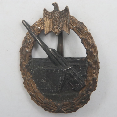 2274 - WWII German Kriegsmarine Coastal Artillery Badge. UK P&P Group 1 (£16+VAT for the first lot and £2+V... 