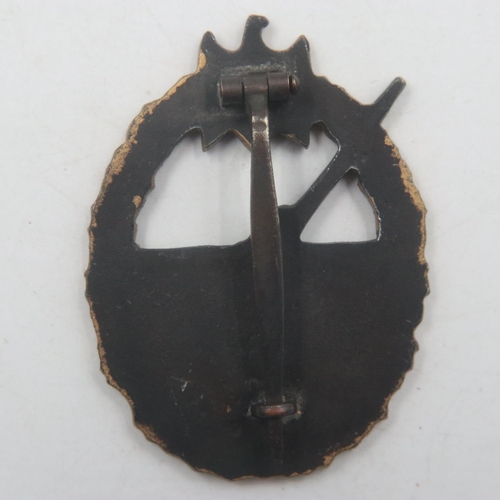 2274 - WWII German Kriegsmarine Coastal Artillery Badge. UK P&P Group 1 (£16+VAT for the first lot and £2+V... 