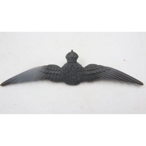 2275 - WWI British Royal Flying Corps officers bronze Pilots Wings, circa 1913. UK P&P Group 1 (£16+VAT for... 