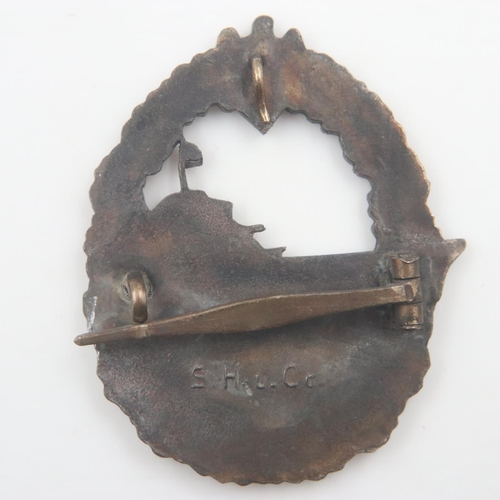 2286 - WWII German Kriegsmarine Destroyer Badge. Maker: S.H.U. Co. UK P&P Group 1 (£16+VAT for the first lo... 