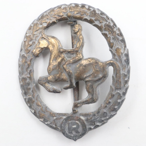 2317 - Third Reich Reiterabzeichen equestrian bronze grade award with citation. UK P&P Group 1 (£16+VAT for... 