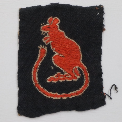 2321 - 7th Armoured Division Desert Rats WWII embroidered division patch. UK P&P Group 1 (£16+VAT for the f... 