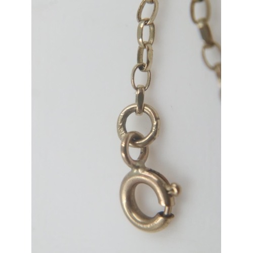 17 - 9ct gold neck chain, L: 45cm, 2.2g. UK P&P Group 0 (£6+VAT for the first lot and £1+VAT for subseque... 