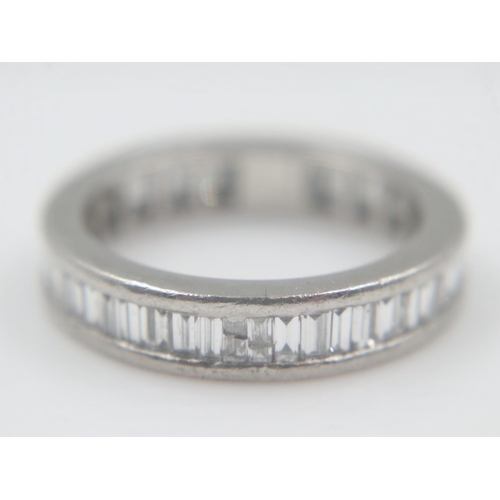 24 - Platinum and diamond full eternity band, approximately 1.75cts, 5.7g, size K. UK P&P Group 1 (£16+VA... 