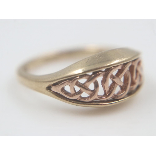 30 - Clogau 9ct yellow and rose gold Celtic band, size K, 2.6g. UK P&P Group 0 (£6+VAT for the first lot ... 