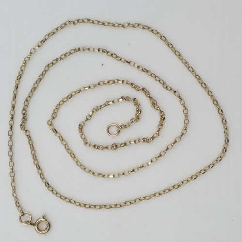 36 - 9ct gold neck chain, L: 50cm, 2.4g. UK P&P Group 0 (£6+VAT for the first lot and £1+VAT for subseque... 