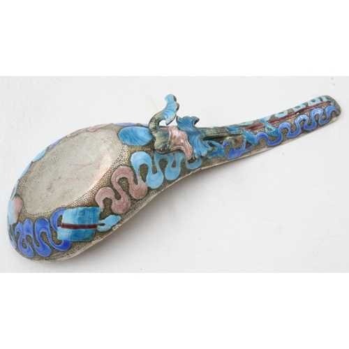 72 - Cloisonné enamelled Oriental spoon. UK P&P Group 1 (£16+VAT for the first lot and £2+VAT for subsequ... 