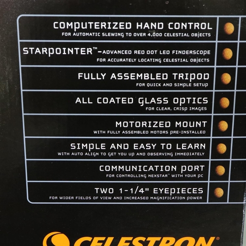 105 - Boxed Celestron Next Star 114GT telescope. UK P&P Group 3 (£30+VAT for the first lot and £8+VAT for ... 